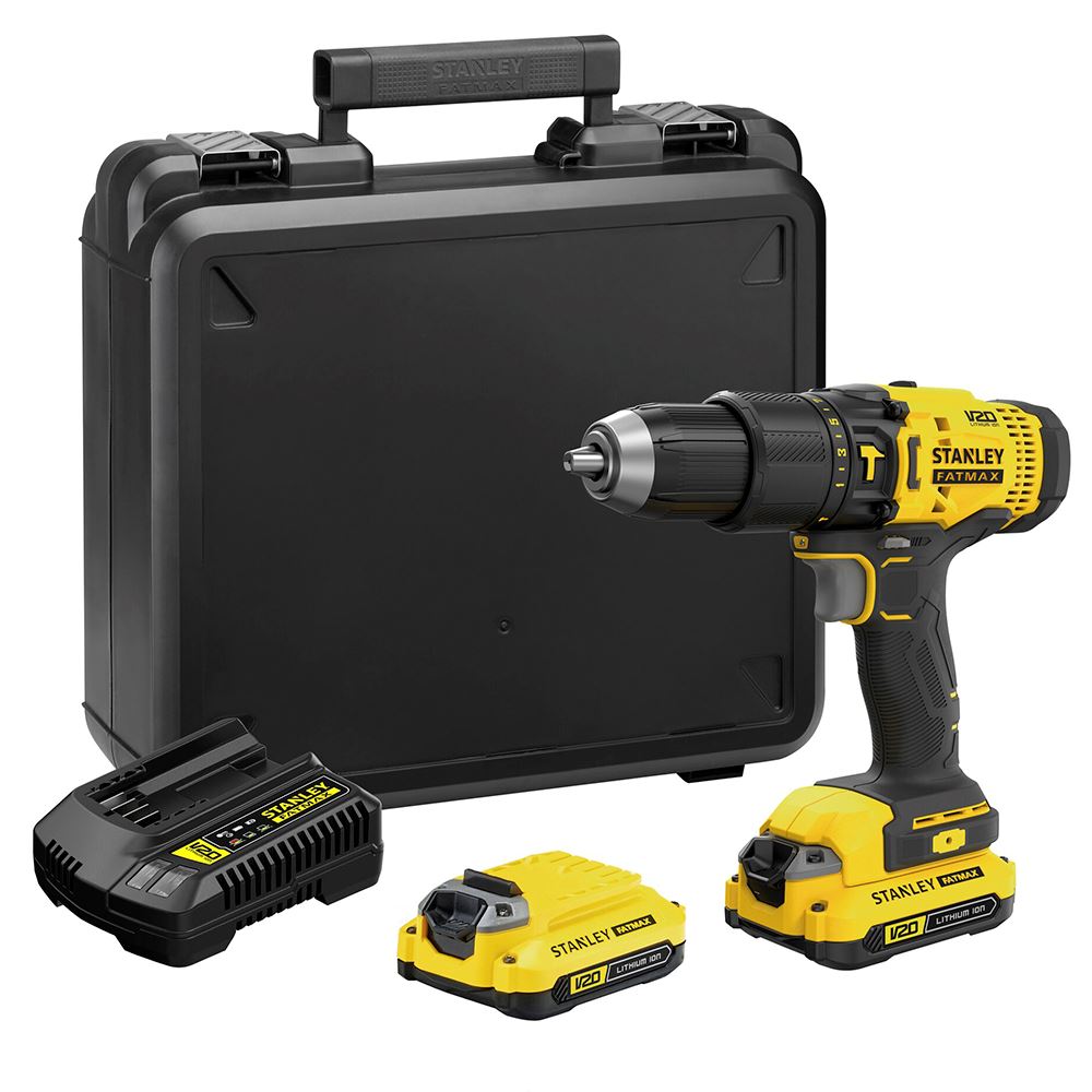 Taladro Percutor 1/2" 20V Fatmax SCD711C2K-B2 Stanley